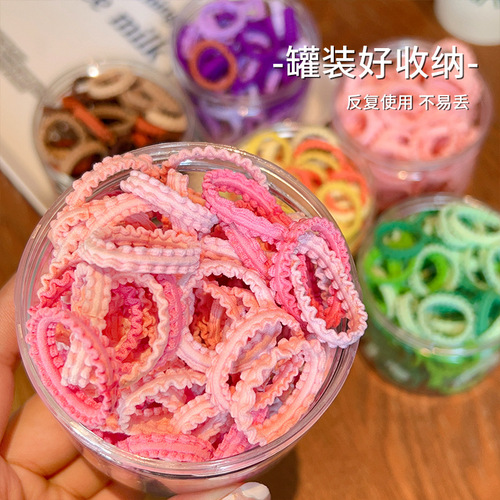 Children's rubber bands do not hurt hair, colorful canned lace rubber bands, girls' high-elastic hair bands, baby headbands