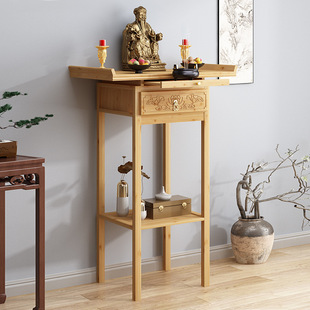 Home Worship Table Hallway Table Buddha Statues Guan Gong Worship Table Chinese Bodhisattva God of Wealth Buddha Shrine Cabinet God Table Tribute Table