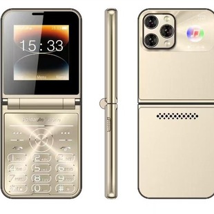 New flip phone colorful mobile phone four cards four waiting mobile phone keys fashion mobile phone cross-border a generation of hair