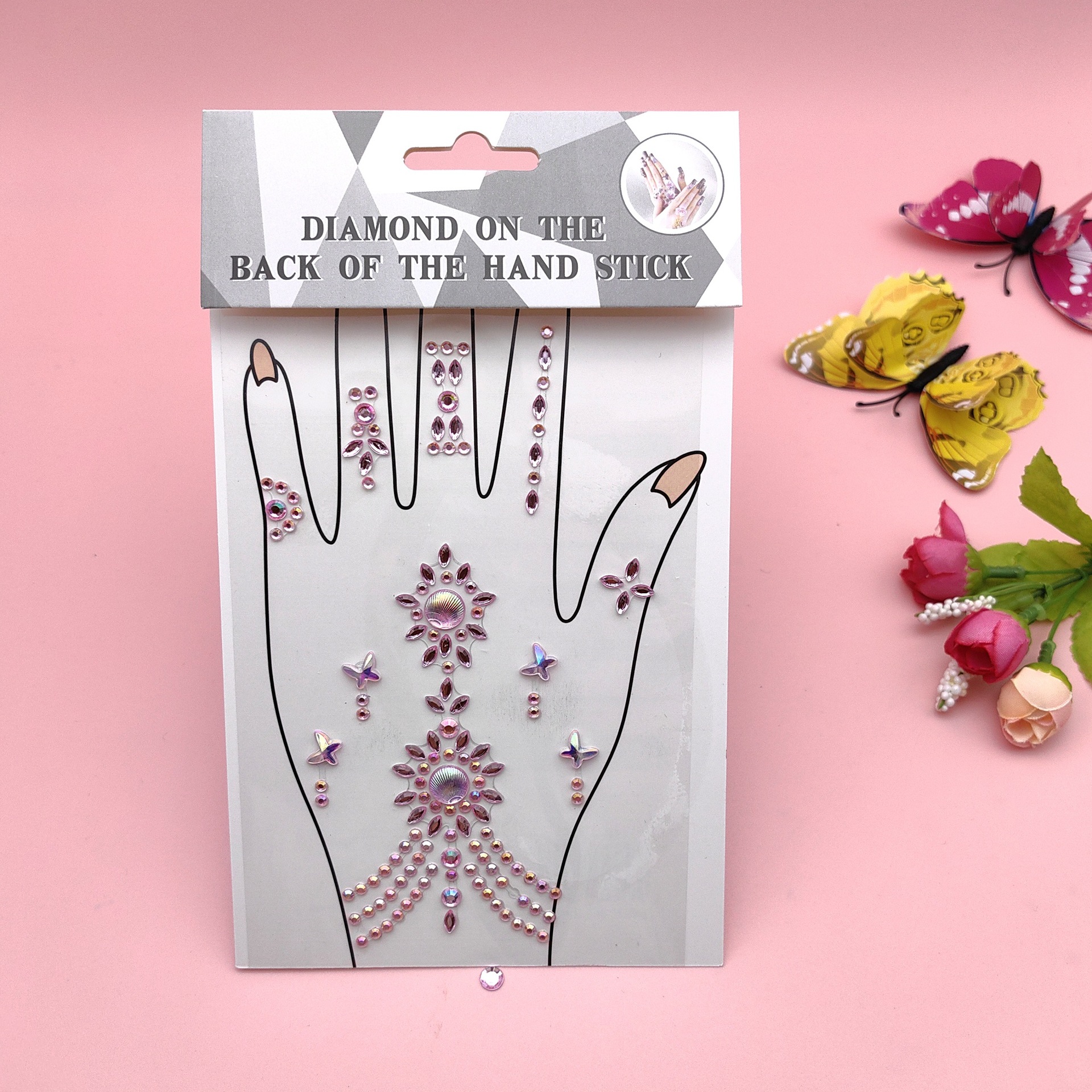 Nueva mano transfronteriza pegatinas decorativas acrílico música Festival Navidad joyería rhinestone manicura uñas pegatinas princesa