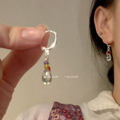 Ouswa耳飾り自作「荒原落雨」オリジナル大衆輸入清透復古少女insイヤリング耳クリップ