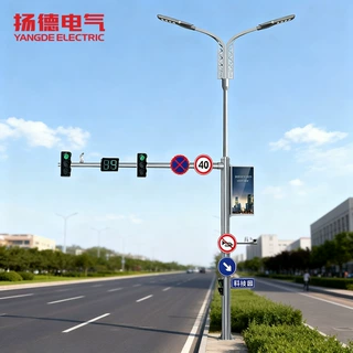 批发多功能合杆综合杆件交通安全标志共杆红绿灯信号杆多杆合一