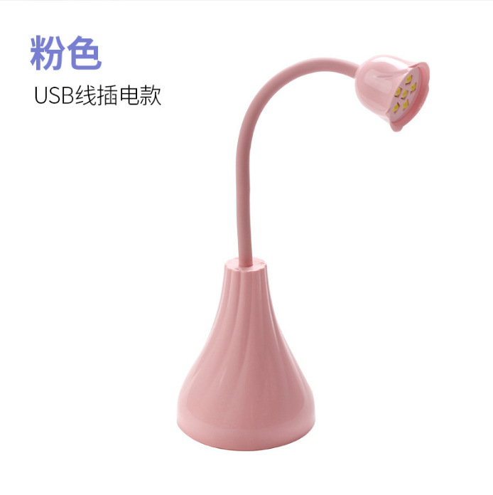 Nuevos productos de estilo japonés de manicura rosa luz de terapia portátil recargable no negro mano seca rápida máquina de terapia de luz pegamento de esmalte