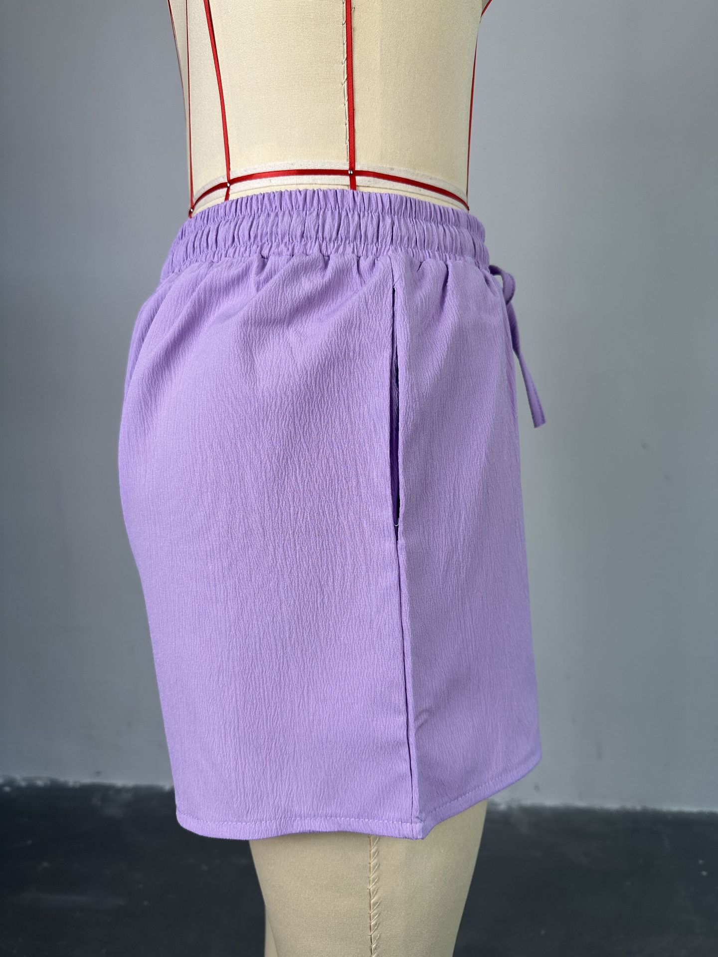 Women Clothing Summer Sweet Fresh Suit Collar Long Sleeve Shirt High Waist Drawstring Shorts Casual Suit