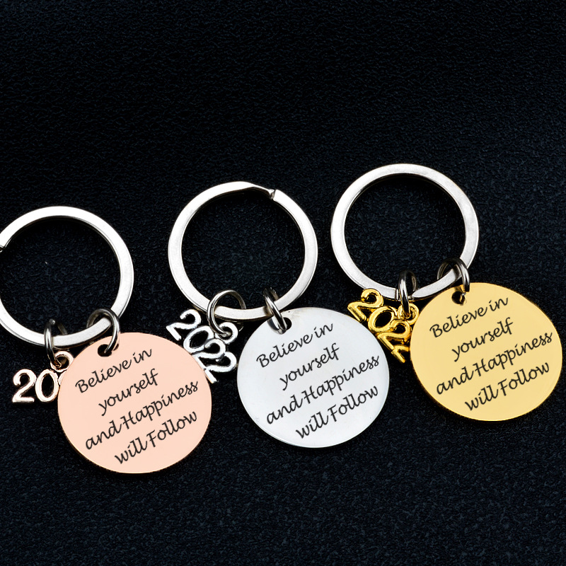 2022 Graduation Is Beginning .. Lettering Stainless Steel Keychains Graduation Season Gift display picture 7