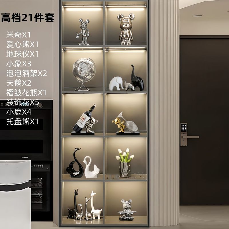 酒柜装饰摆件组合套装暴力熊轻奢高档客厅2025新款电视柜工艺品|undefined