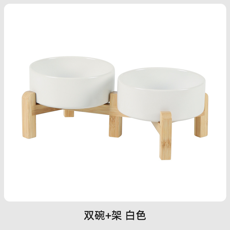 Comedero de Cerámica para Perros, Plato para Comida de Perros, Tazón para Gatos, Tazón Elevado para Gatos, Protección de la Columna Cervical, Antiderrames, Tazón Grande para Perros, Transfronterizo