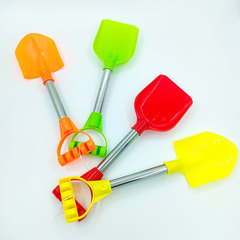 Large and Thick Stainless Steel Beach Shovel Children's Sand Toys Handle Snow Shovel Mesh Bag Dual Shovel Small Shovel Street Stall
