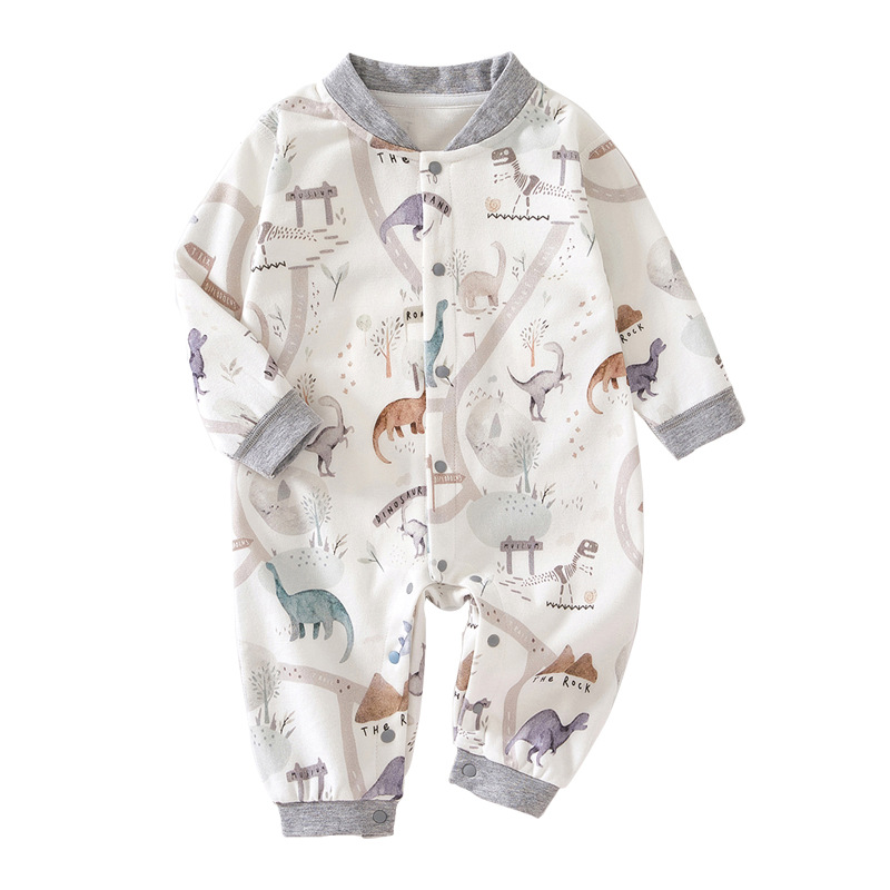 Bebé ropa de otoño algodón de los hombres ropa de bebé de una sola pieza pijamas monje ropa de primavera y otoño recién nacido mameluco cuatro estaciones