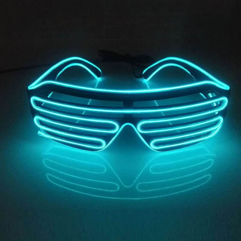 Halloween LED gafas luminosas party bar disco equipo carta LED persianas gafas EL ambiente props