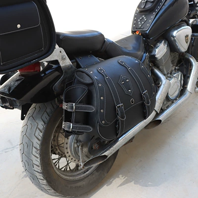 Suitable for Benda Jinjila 350 Black Ride 500 Spring Breeze 450 Bracket Side Bag Motorcycle Retro Leather Waterproof Side Bag