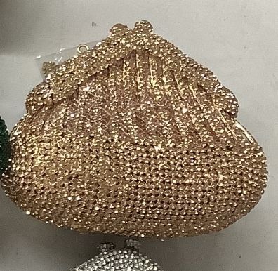 Nuevo paquete de banquete de diamantes transfronterizo bolsas de banquete de diamantes bolsas de mano bolsas de mujer Rhinestone bolsa plata dura