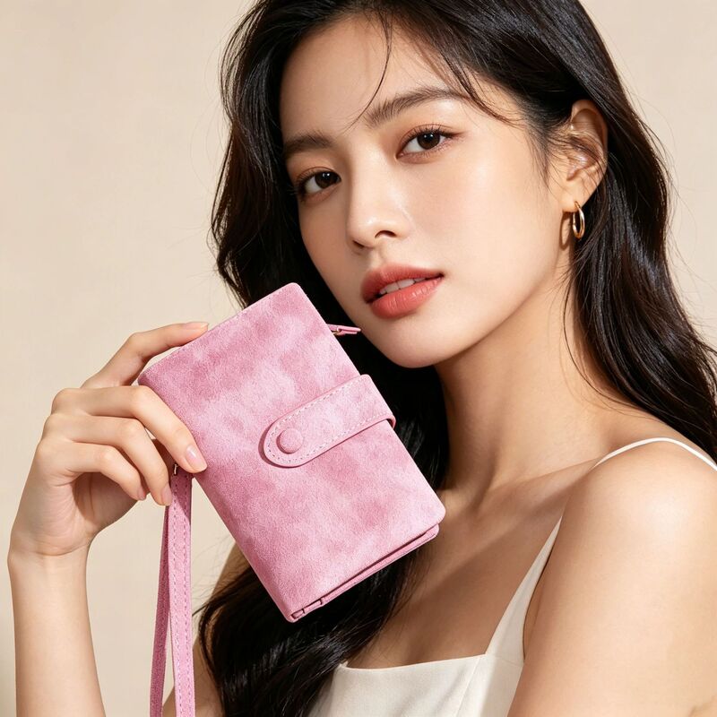 Factory Direct Sales New Style Women's Wallet, High-End Korean Style Snap Button Multi-Card Slot Wallet, Fashionable Compact Coin Purse for Women Factory Direct Sales New Style Women's Wallet, High-End Korean Style Snap Button Multi-Card Slot Wallet, Fashionable Compact Coin Purse for Women