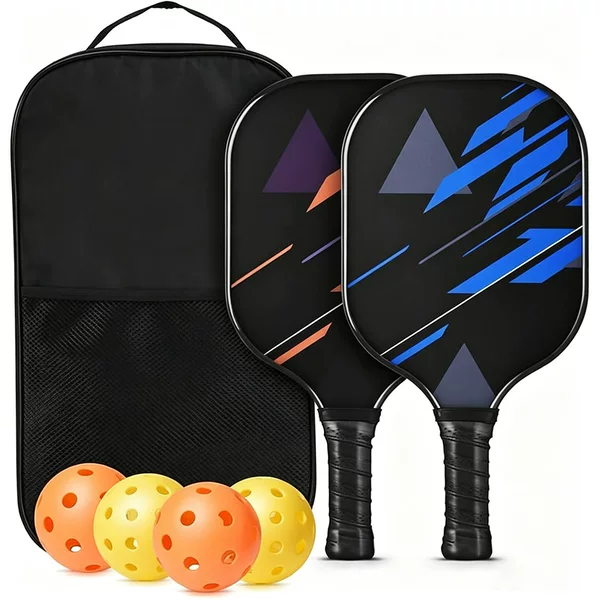 Factory Fiberglass Pickleball Racket Set for Adults and Children, Professional Training Racket, Lightweight Complete Pickleball Set