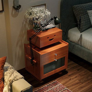Robot bedside table for home bedroom removable modern simple small bedside storage cabinet multi-functional storage rack