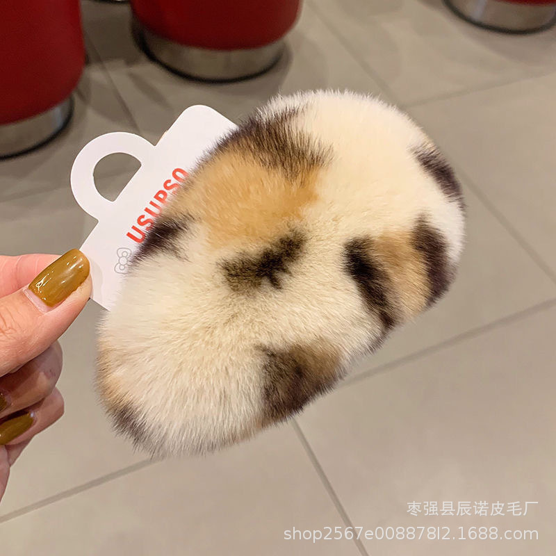 毛皮ヘアクリップ韓国インリアルレッキスウサギの毛かわいいぬいぐるみヘアクリップ毛皮 bb クリップインターネット有名人のヘアアクセサリー子供のヘアアクセサリー|undefined