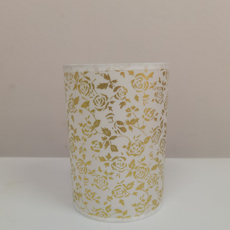 花色直筒灯罩-金玫瑰