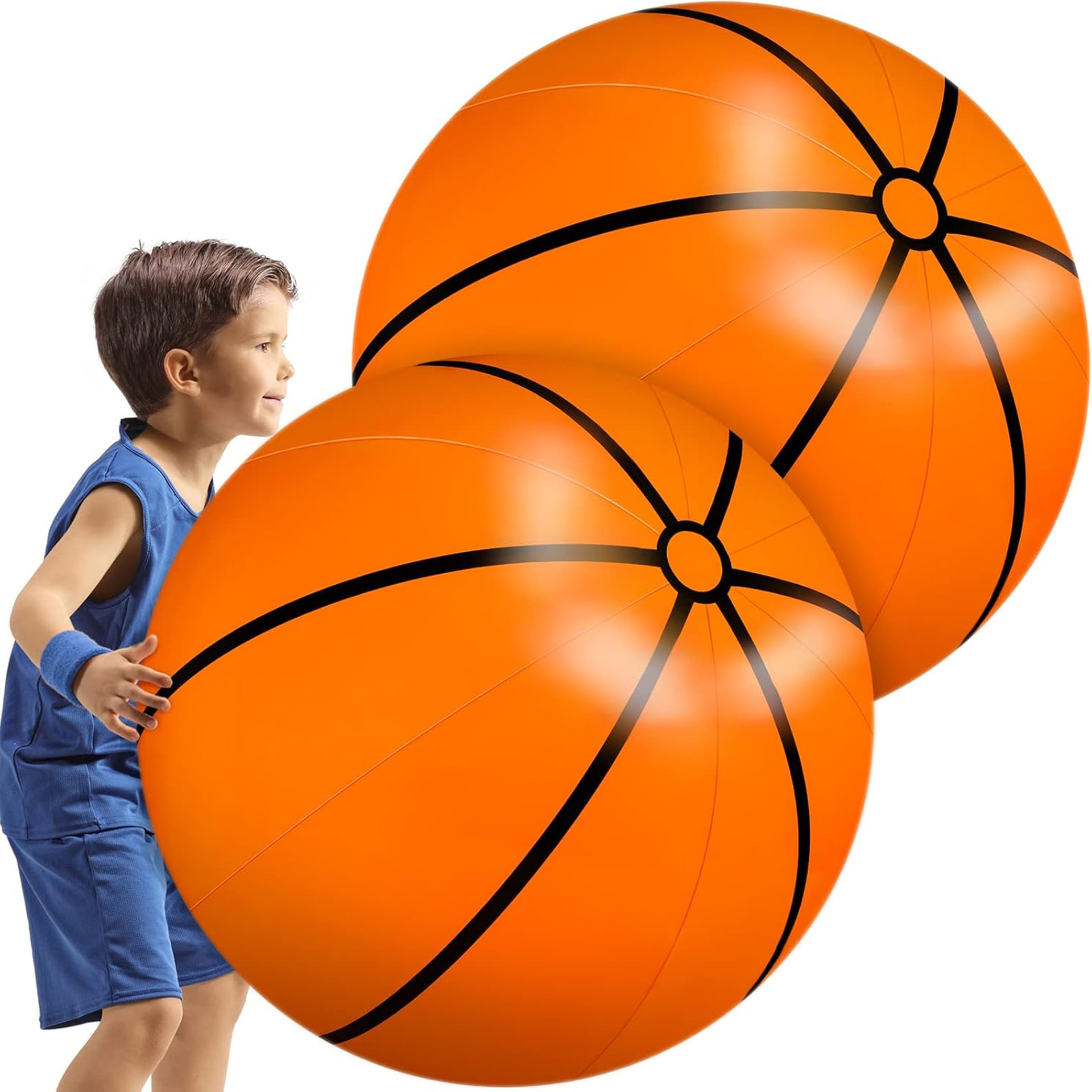 Inflatable basketball big beach travel football toy PVC