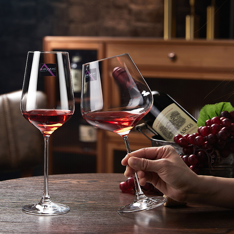 Lucaris vidrio de cristal de alta calidad copa de vino tinto de pies altos copa de vino grande copa de champán copa de vino casera