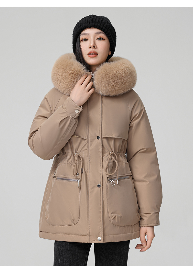 Foreign trade plus veet overcomes women's long 2024 new winter style jacket, slimming and thickening cotton coat, small_voghion.com