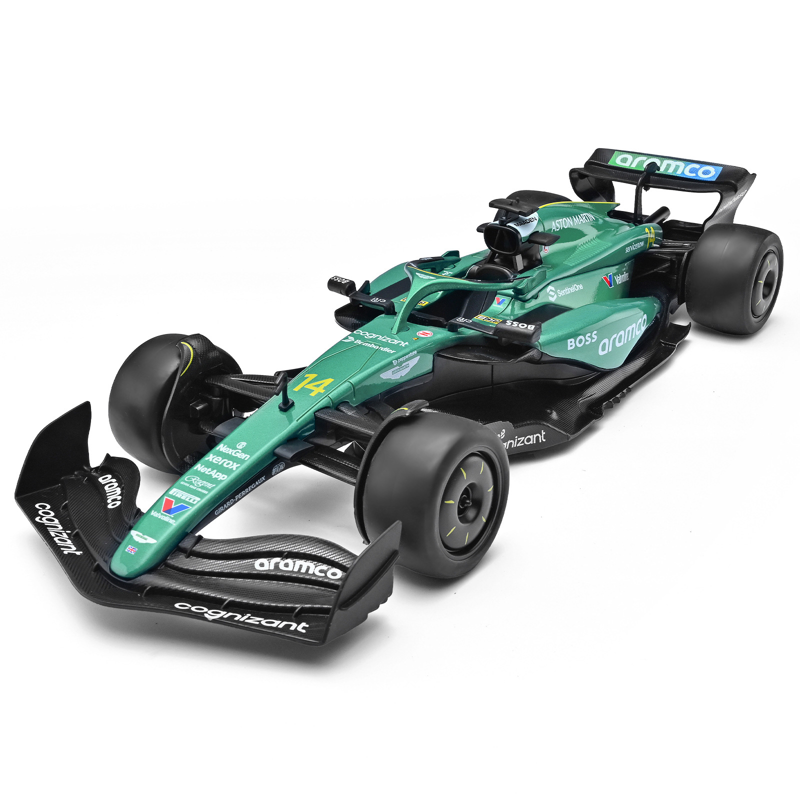 Auténtico licenciado 1: 24 Fórmula 1 Aston Martin modelo de coche de aleación simulación deslizante decoración del hogar