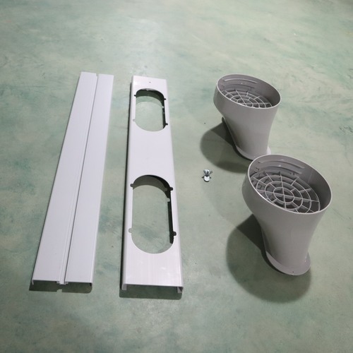 Mobile portable air conditioner double hole double pipe PVC baffle telescopic window sealing plate embedded in the window frame plate adjustable height