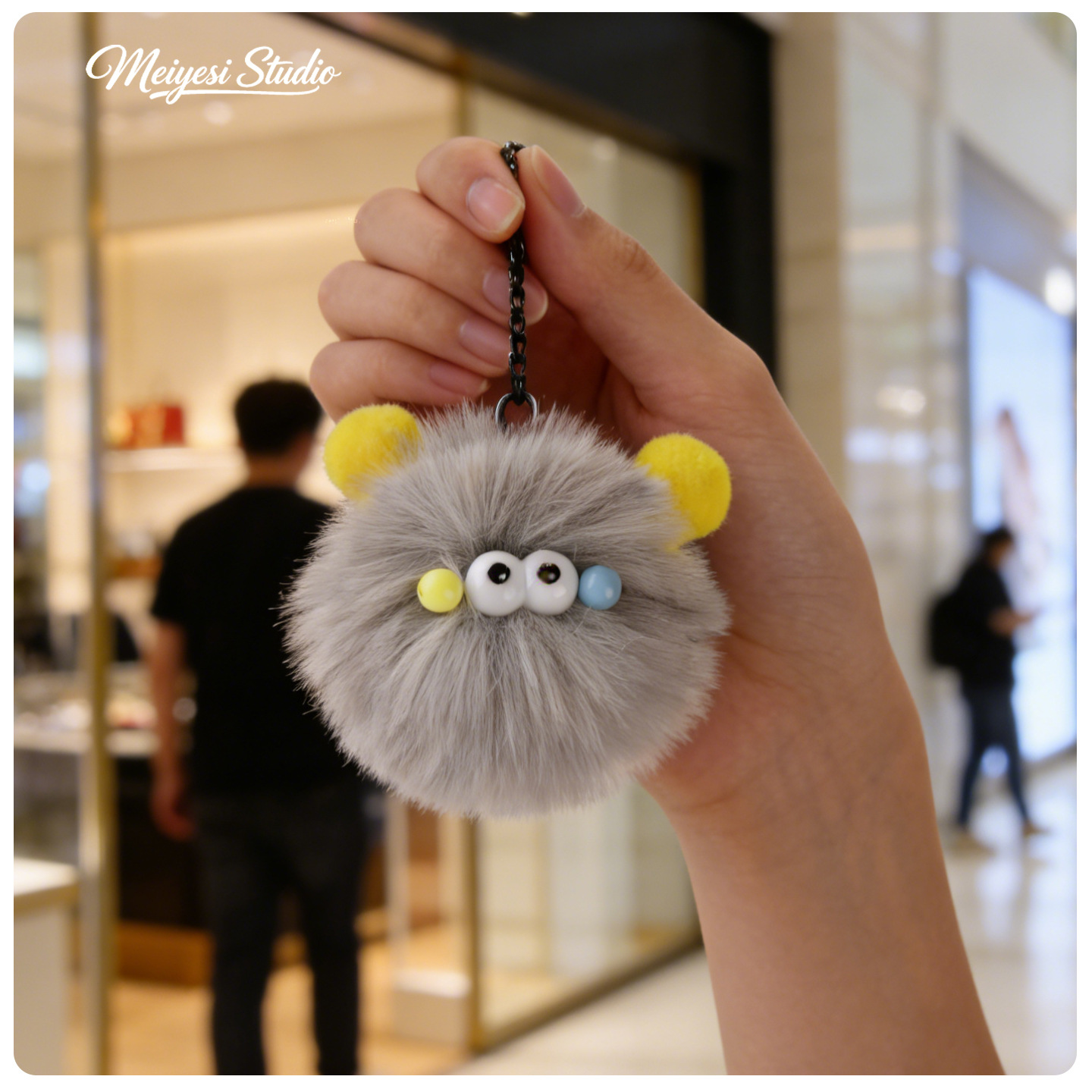 Nueva imitación de pelusa de carbón bola de llave de automóvil colgante bola de peluche muñeca creativa bolsa colgante regalo