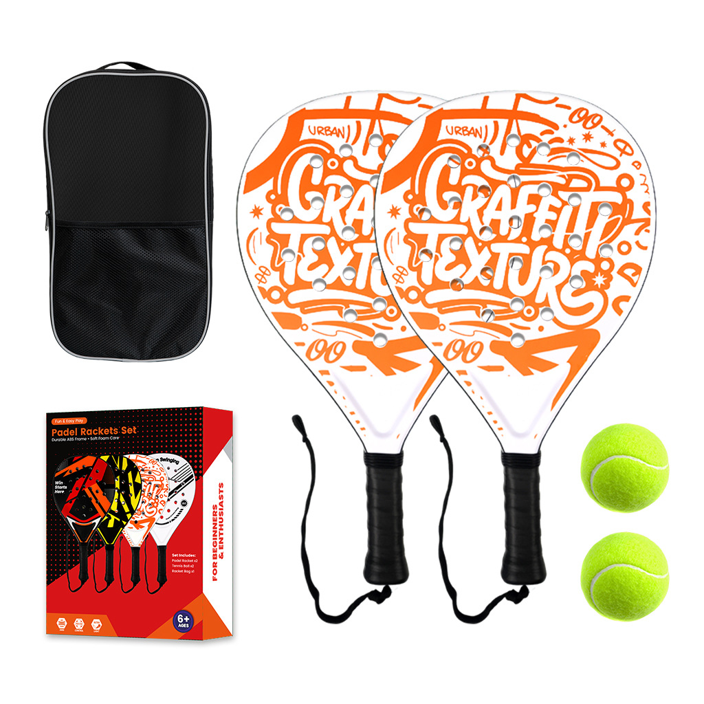 Raqueta de tenis padel transfronteriza de nivel de entrada material ABS reemplaza raqueta de tenis de fibra de carbono ligera y elástica