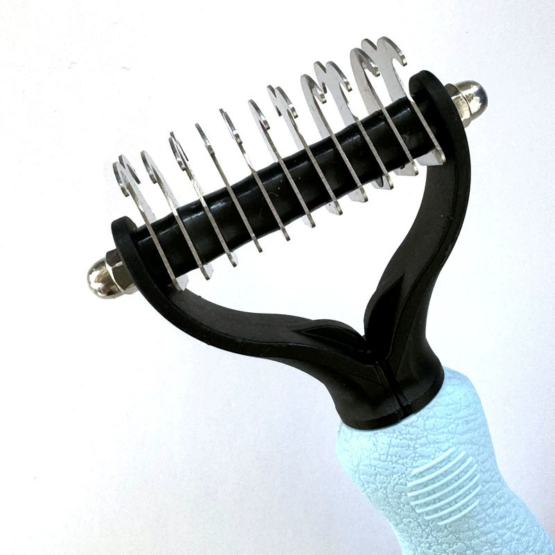 Трансграничные домашние животные расческа из нержавеющей стали двухсторонняя расческа