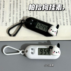 新型のパチャ犬のミニ掛け時計携帯型学生のミニ電子時計の仕事の学習試験のスケジュールは静音です。