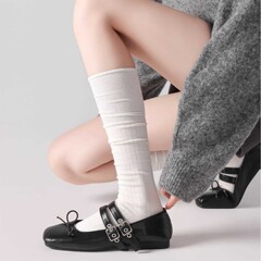 羊毛少女风韩系小腿堆堆袜袜蕾丝潮袜秋冬百搭
