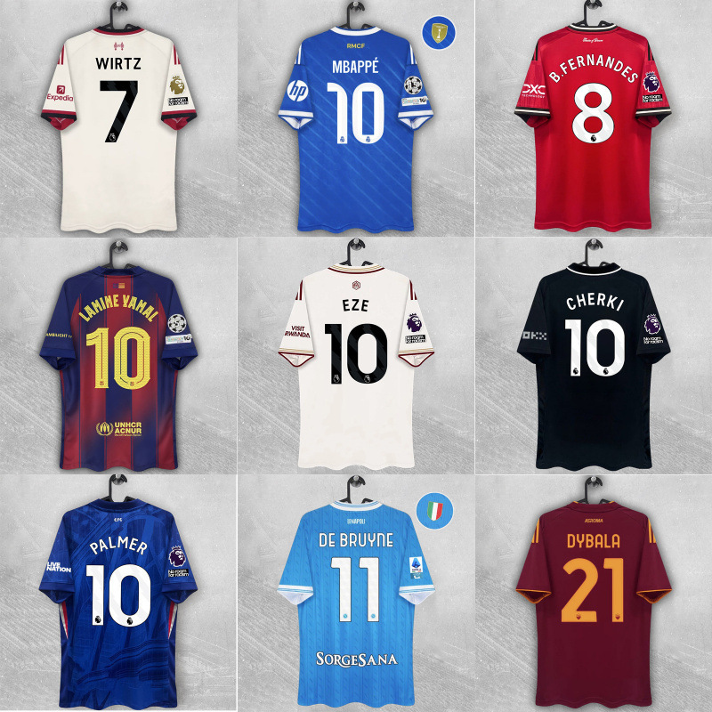 25/26 Season Football Uniform Ac Milan Barcelona Yamal Bayern Chelsea Arsenal Saka Cross-Border Fans 25/26 Season Football Uniform Ac Milan Barcelona Yamal Bayern Chelsea Arsenal Saka Cross-Border Fans