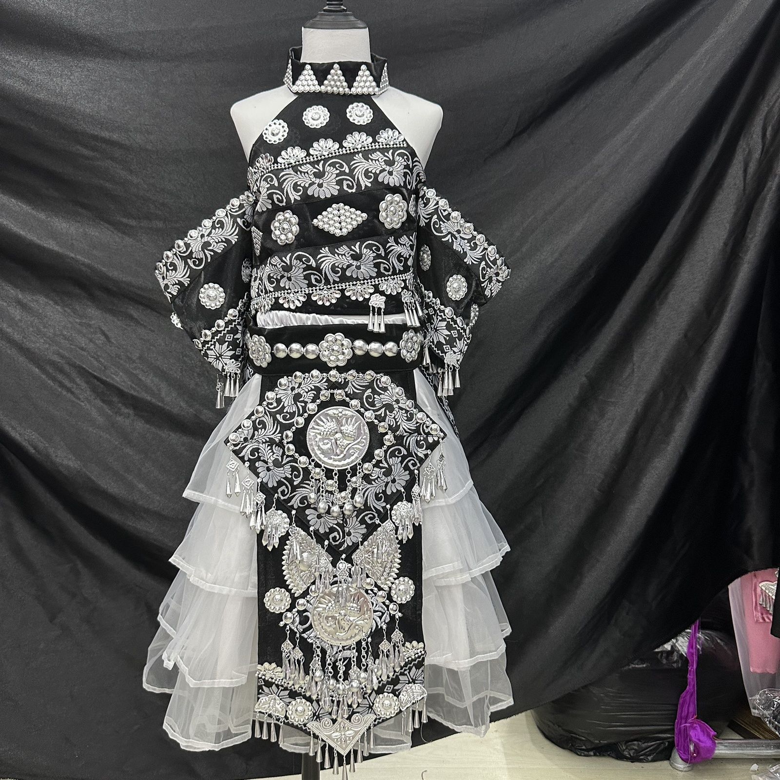 스타일 5 서스펜더 + 스커트 + 리본