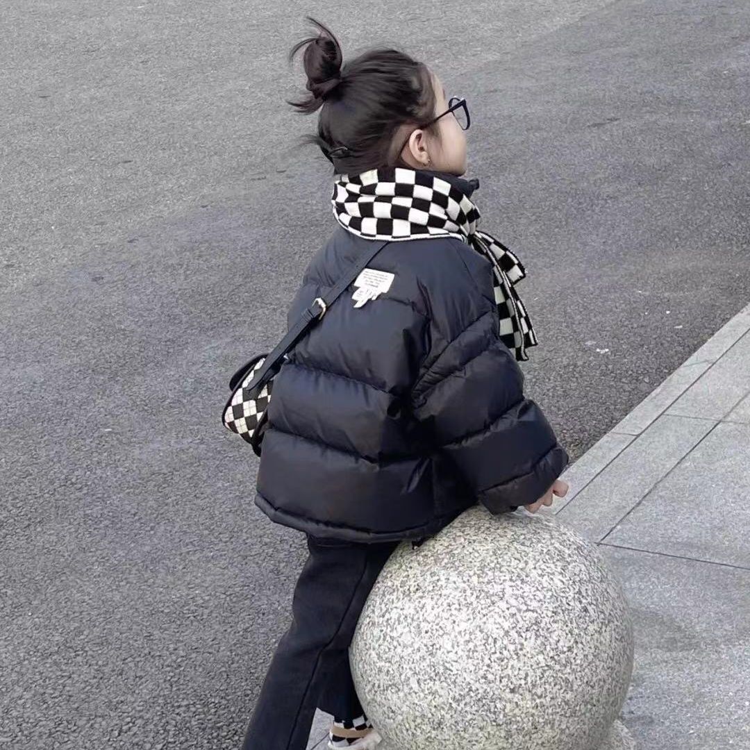 Winter New Cotton Clothes Korean Edition Standing Collar Boys Girls Small and Medium Sized Children's_voghion.com