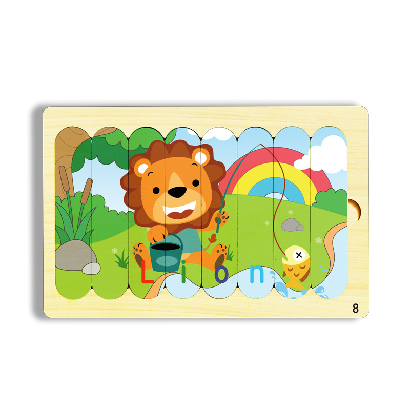 Niños barras de helado de madera puzzle de pensamiento lógico 3 + puzzle infantil de educación temprana divertido puzzle de barra de iluminación