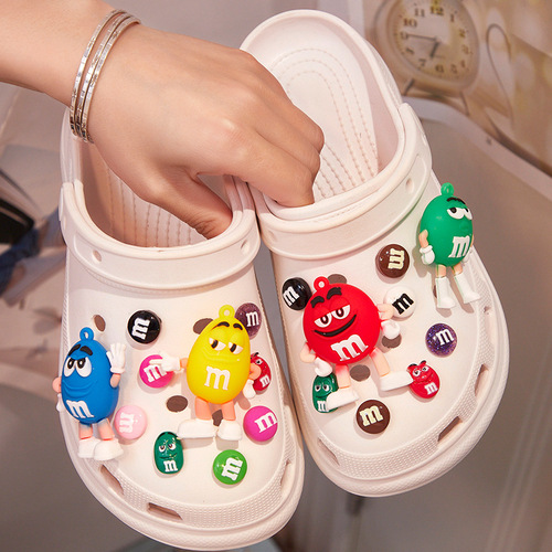 Hole shoe accessories Carhartt cartoon shoe face stereoscopic M&M shoe flower decoration buckle cross shoe buckle accessories removable