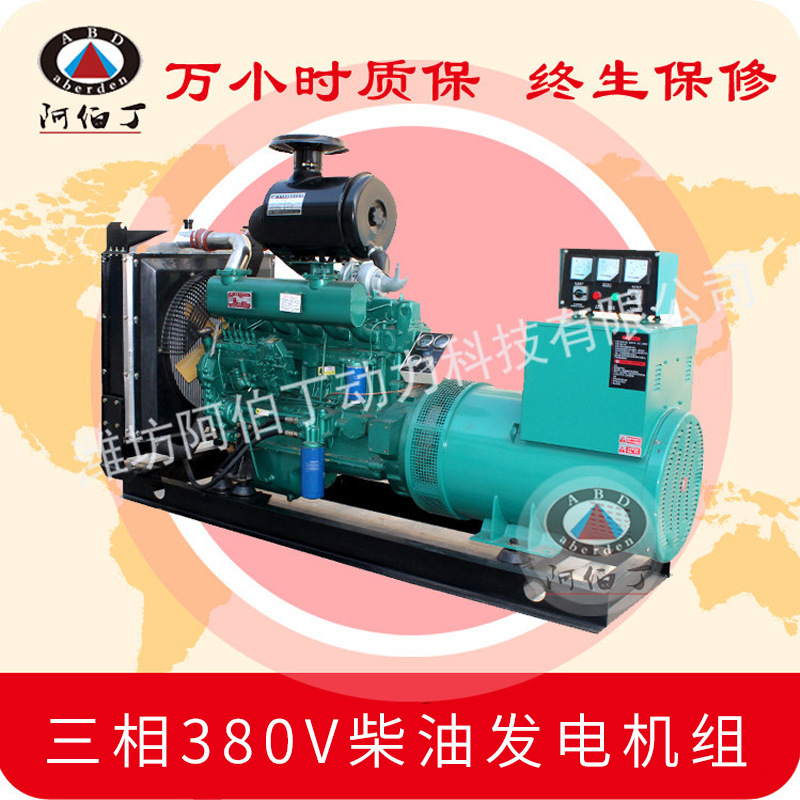 潍坊柴油发电机组80kw三相发电机厂 无刷发电机 厂家直发价格便宜