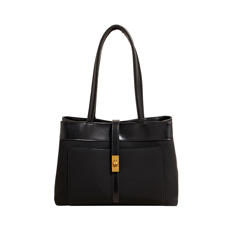 Diseño de nicho de cercanías de gran capacidad y ocio, con una textura Pu simple y de moda, bolso de cubo portátil de un hombro