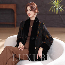 中年妈妈冬装金貂绒皮草大衣中老年女冬季高贵皮毛一体外套厚衣服