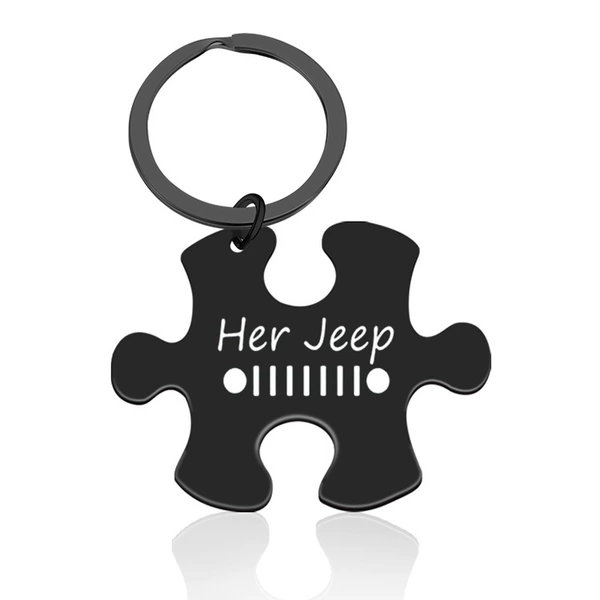 Jeep, black keychain