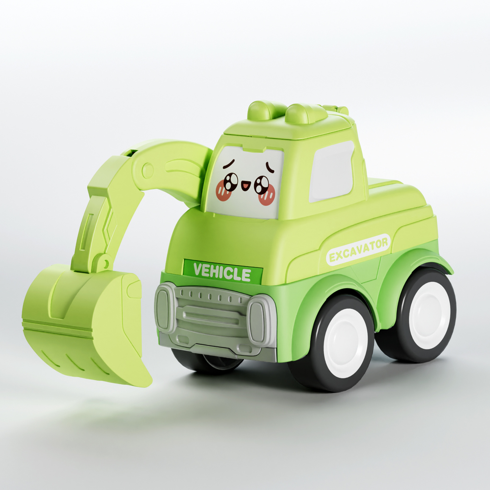 Gran tamaño de dibujos animados inercia vehículo de ingeniería excavadora grúa camión de carga niños inercia 0 - 3 años juguetes