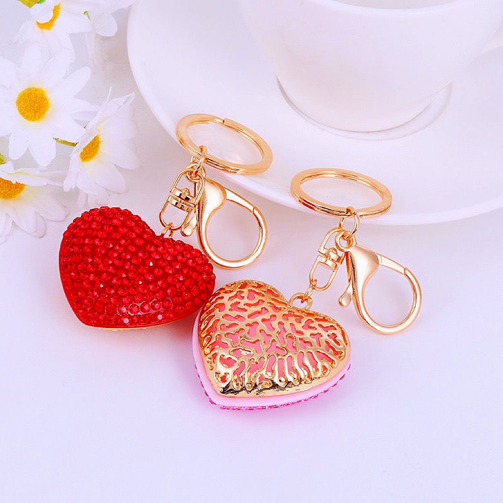 50g Weight Bag Pendant, Keychain Classification 1 Piece Quantity Holiday, Outdoor Occasion Metal Material Heart Shape Pattern Women's Gender Sweet, Simple Style Style Sweet Simple Style Heart Shape Metal Women's Bag Pendant Keychain 11