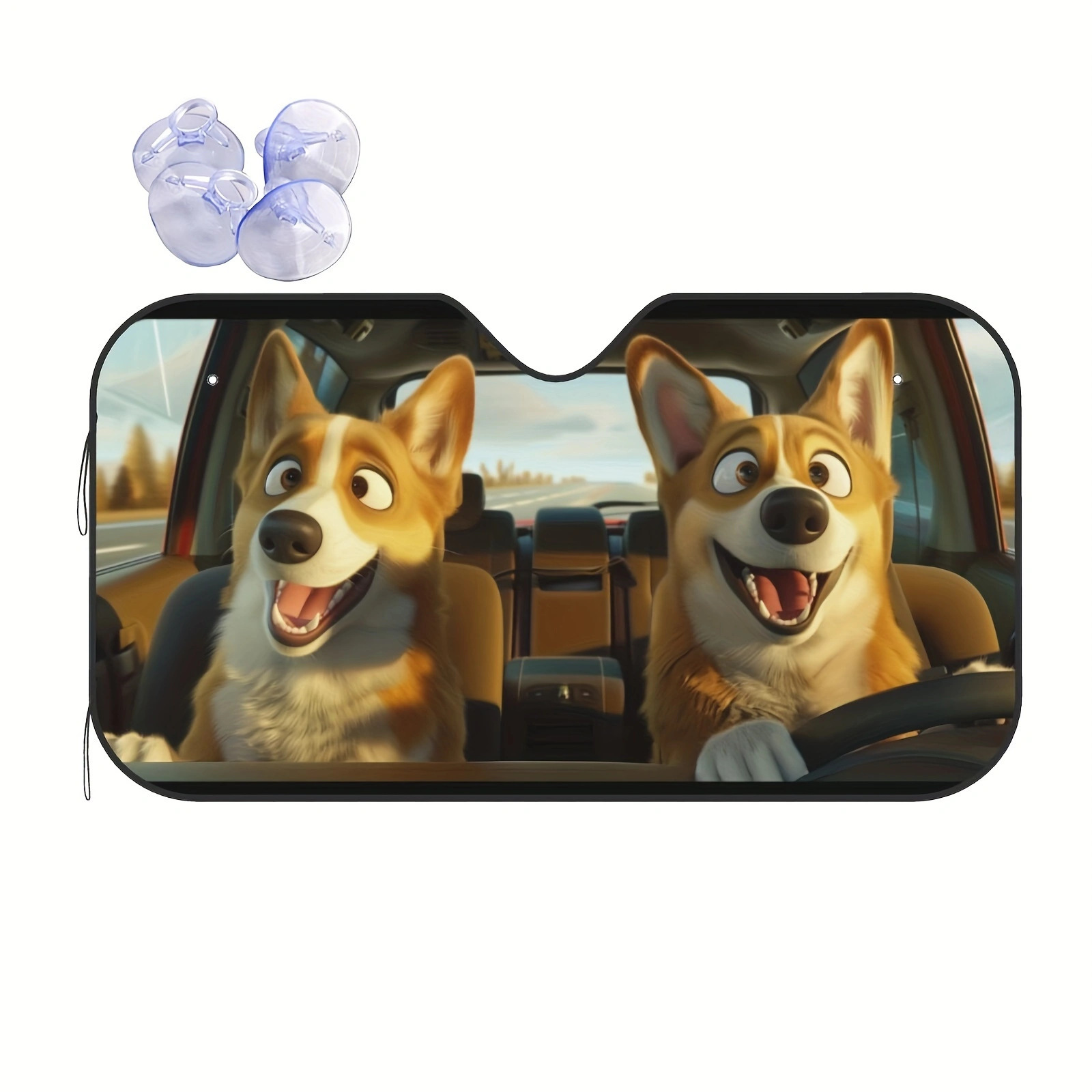 Cross-Border Hot-Selling Front Windshield Heat-Insulating Sunshade Car Universal Aluminum Foil Sunshade Easy to Install and Store