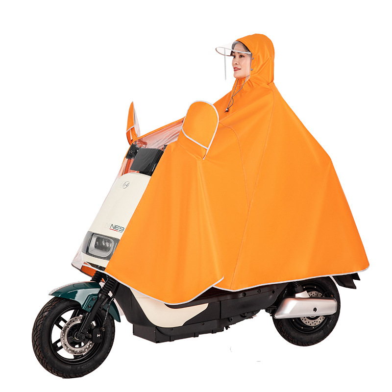 Coche eléctrico impermeable motocicleta poncho Individual Doble visual Oxford tela batería coche impermeable al por mayor