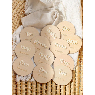 U 75511 Newborn milestone wooden disc ����̱��o��ľƬ