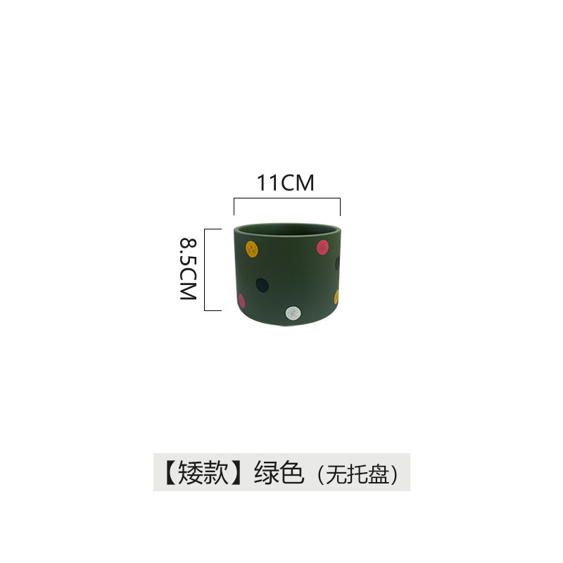 多肉花盆带托盘可爱创意小盆栽花盆家用桌面多肉专用小花盆陶瓷|undefined