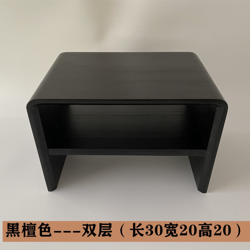 無垢材コンピュータモニター高架スクリーンパッドベースブラケット高さデスクトップキーボード収納棚|undefined