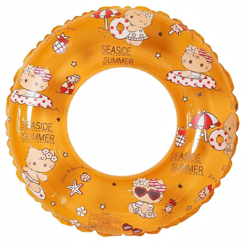 Anillo de natación infantil de dibujos animados en stock, flotador inflable para axilas, flotador grueso para bebé, anillo flotante, anillo de natación para agua al por mayor.