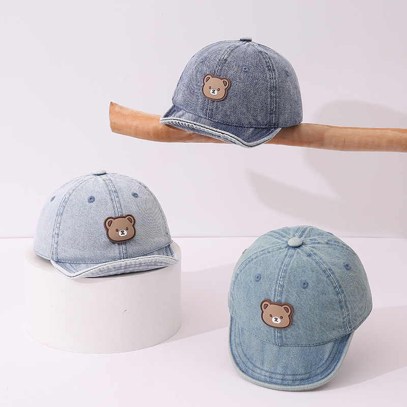 Gorra de Béisbol de Mezclilla para Bebé con Visera Suave y Protección Solar