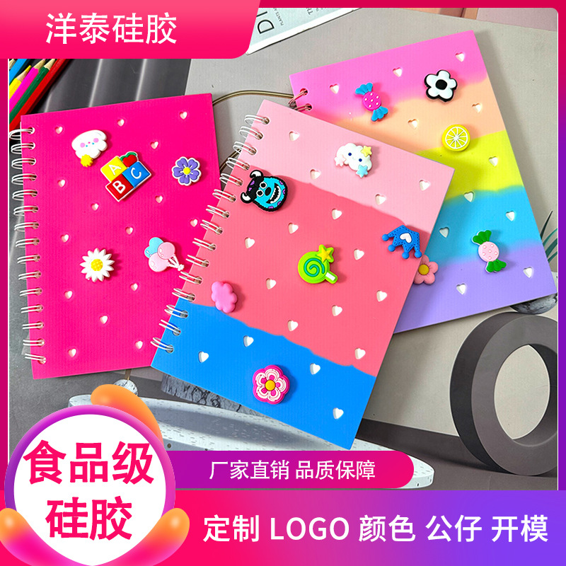 Cuaderno de silicona A5 DIY desmontable cuaderno de dibujos animados cuaderno